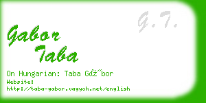 gabor taba business card